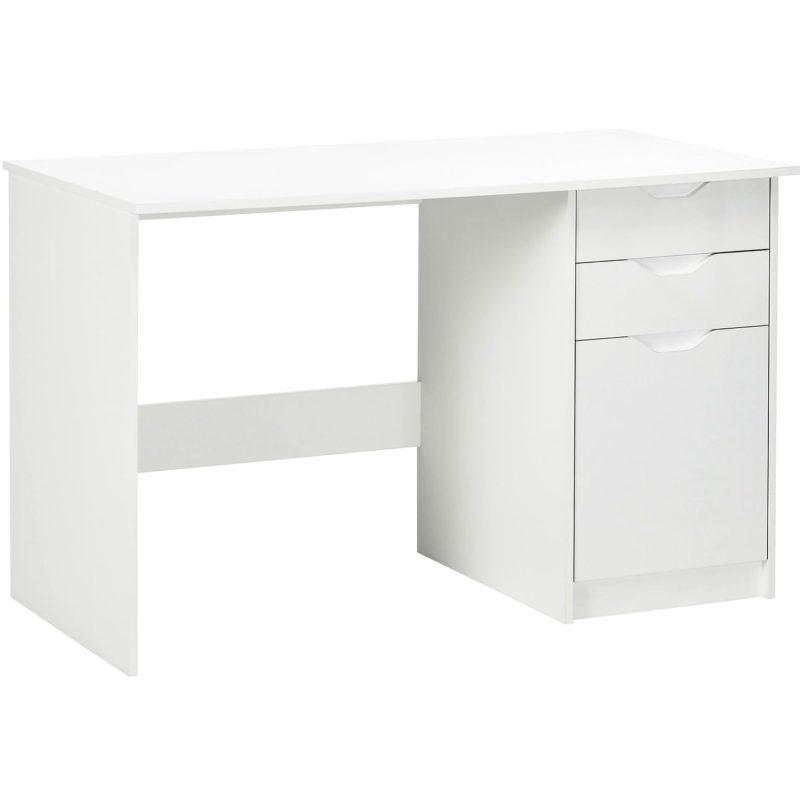 Homcom High Gloss Computer White Writing Desk 60x120cm