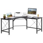 Homcom L-Shape Corner Gaming Work Desk Table, 1500x1500x760mm