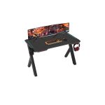 Unho 47 Gaming Desk Computer Table PC Laptop RGB LED Lights Racing Gamer Workstation