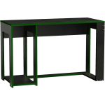 GRS Detail Ryker Gaming Desk Computer Table Workstation, Black With Green Trim